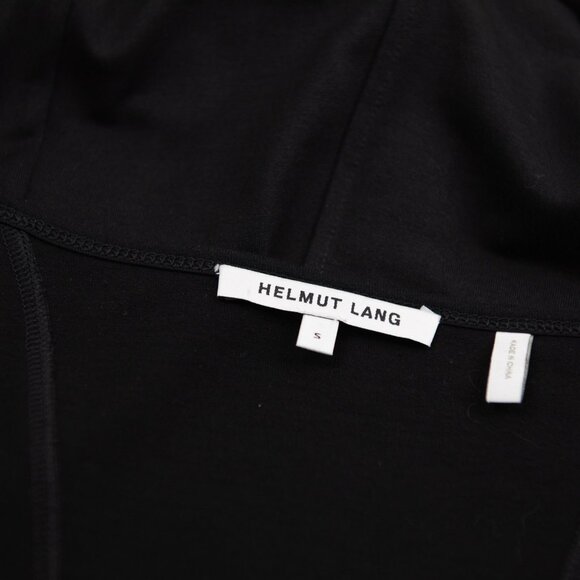 Helmut Lang Long Sleeve Tee 100% Modal Scoop Neck Size Small Black - Picture 3 of 5